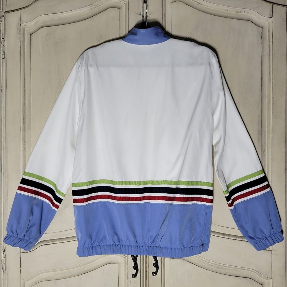 VTG Alfred Dunner Retro Striped Womens Lightweight Windbreaker Track Jacket✨️10 - Picture 2 of 16